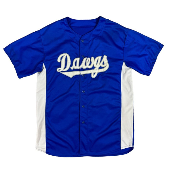 Dawgs Blue Baseball Jersey #5 Perez‎ Men's Size Large - Picture 1 of 5